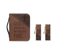 Ceudet Retro Bible Covers Case for Women Girl PU Leather Bible Carrying Case Multi-Purpose Bible Tote Bag Durable Lightweight Leather Bookmark Handmade 2 Packs