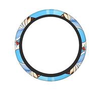 Ceudet Seagulls in Flight 15in Thickened Steering Wheel Cover, Non-Slip Wear-Resistant Elastic, Suitable for Cars SUV Trucks