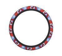 Ceudet Snow Stone Red Dragon Elasticity Steering Wheel Cover Microfiber Soft-Touch Steering Wheel Covers Steering Wheel Protector for Women and Men (15 inch)