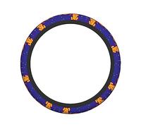 Ceudet Spitting Tongue Cartoon Dog Stretch Steering Wheel Cover Anti-Skid Soft Comfortable Easy to Install Constant TemperatureDiameter 15 in Width 1.6 in