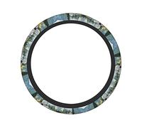 Ceudet Steam Train Steering Wheel Cover Anti-Slip Uv and SunUniversal Fit 15 Inch Car Wheel Protector for Women Men