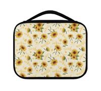 Ceudet Sunflower Bible Covers, Portable Music Note Bible Cases for Women Multi-Functional Bible Carrying Case, Sturdy Lightweight Bible Bag with Handle Pocket, Yellow