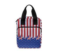 Ceudet The US Flag Print Bible Covers for Kids Bible Case Cover Tote Bible Bag Bible Holder Bags with Storage Pockets for Men Women