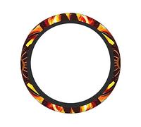 Ceudet Turning The Flame 15in Thickened Steering Wheel Cover, Non-Slip Wear-Resistant Elastic, Suitable for Cars SUV Trucks