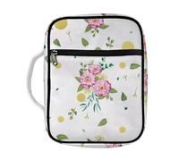 Ceudet White Bible Cover Case for Boys Girls Waterproof Bible Bag Bible Carrying Book Printed Case Church Bag Biblewith Handle Gift for Kids Womens Bible Case Bible Book Covers