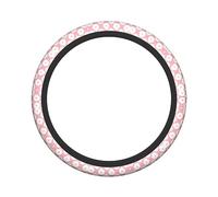 Ceudet White Chrysanthemum Texture Chart Stretch Steering Wheel Cover Anti-Skid Soft Comfortable Easy to Install Constant TemperatureDiameter 15 in Width 1.6 in