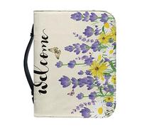Ceudet Women Bible Cover Large Capacity Daily Bag Church Book Case Scripture Protector Holiday Gifts