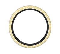 Ceudet Yellow Vector Abstract Art Thickening Elasticity Steering Wheel Cover Microfiber Soft-Touch Steering Wheel Covers Steering Wheel Protector for Women and Men (15 inch)