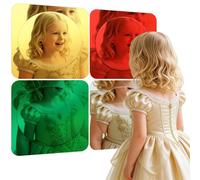 CEUQIESO Sensory Bubble Wall Mirror, Interactive Acrylic Bubble Mirror, Sensory Classroom Calming Corner Items Decor - Sensory Room Have Visual, Tactile Stimulation (4, Gold,Silver,Green,Red)