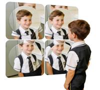 CEUQIESO Sensory Bubble Wall Mirror, Interactive Acrylic Bubble Mirror, Sensory Classroom Calming Corner Items Decor - Sensory Room Have Visual, Tactile Stimulation (4, Silver)