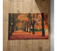 CEVAN Door Mat And Runner Set Hallway Mats In Bulk Forest Good Vibes Door Mats Outside Mat Anti Slip Soft Flannel Surface, Customizable Design, Non-Slip Doormats 50x80cm