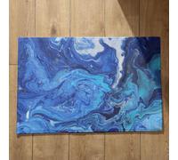 CEVAN Door Mats Indoor Non Slip Long Foot Abstract Art For Front Washable Bathroom Inside Soft Flannel Surface, Customizable Design, Non-Slip Doormats 45x75cm
