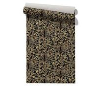CEVAN L Wallpaper Drawer Liners Roll European Retro Pattern Stylish and Elegant Self Adhesive Japandi New York Gold Modern Wall Decoration Wallpaper 45x300cm