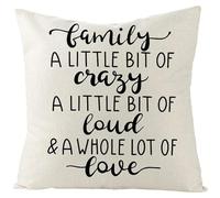CEVAN Linen Pillow Cover Vintage Cushion Cover Replacement Outdoor Black And White Couch Pillow Covers Farmhouse Style Cushion Cover xl Sweet Home 40x40cm