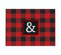 CEVAN Linen Placemat Pet Quilted Cloth Mats For Table Washable Checkered Letters Set Of 1, Making Kit Japanese Dinner Scandinavian Design Farmhouse Table Setting, 32x42cm