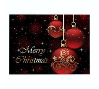 CEVAN Linen Placemat Roll Work Table Christmas Set Of 1, Placemats And Coasters For Outdoors Non Slip Red Waterproof & Stain Proof Machine Washable Restaurant Use, 32x42cm