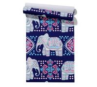 CEVAN Older Boys Bedroom Wallpaper Drawer Liner Self Adhesive Ethnic Elephants Retro Girls Hole Covering Stickers Self Adhesive Furniture Vinyl Wrap 45x200cm