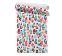 CEVAN Vintage Wallpaper Paste The Kitchen Anti Non Slip Drawer Mat Shelf Liner Cabinet Storage Pad Cake Cute Cartoon 45x200cm