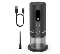 CEVING First Grind-While-Charging Rechargeable Coffee Grinder, 1.7X Faster Grinding with 38 External Adjustable Settings, Conical Ceramic Burrs & 2000mAh Battery, Portable for Travel, Camping, etc.