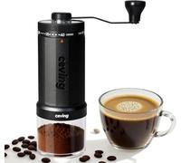 CEVING World's First 60g Large Capacity Manual Coffee Grinder, Black | 40 External Settings, Portable Hand Coffee Bean Mill with Ceramic Conical Burr for Travel, Camping, Drip, Pour Over & Gift