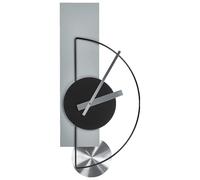Beliani Cevins 31cm Light Grey Metal Wall Clock, Grey