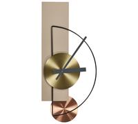 Beliani Wall Clock Cevins 31 Cm Metal Beige