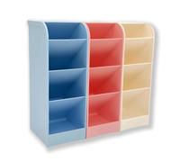 Cevvako Pen Organiser for Desk, 3 Pcs Pencil Storage Organisers for Office, School, Home Supplies, Plastic Slanted Pen Storage Holder (3 Colors)