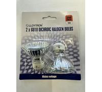CEW COLCHESTER ELECTRICAL WHOLESALE LTD Twin Pack 50Watt GU10 Halogen 240Volt Dimmable Spotlight Reflector Lamp Bulb