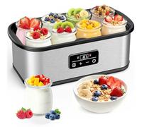 Cewajbaa Yogurt Maker with Adjustable Temperature & Time Control, Probiotic Yogurt Maker Machine with 8 Glass Jars, Automatic Shut-Off for Homemade Probiotic Yogurt, Promoting Gut Health（48OZ）