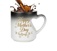 Ceweao Color Changing Magic Ceramic Mug | 325ml Hot Cold Beverages Drinkware | Ceramic Cup Heart Shape Drinkware | for Chocolate Tea Milk Juice Home Gathering Event Dorm Hotel Apartment Party