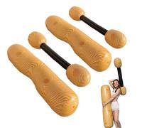 Ceweao Floating Row | Pool Fighting Battle Log Raft | 4pcs Pool Inflatable Floating Water Wood Grain Floating Party Water Sports Game