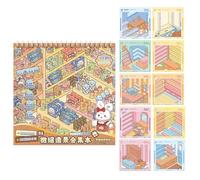 Ceweao Miniature Scenes Sticker Book | Kids Sticker Shop Scene, DIY Decoration Sticker, For Children Craft Enthusiasts Rainy Day Activity Together Time Home Travel Party Gift