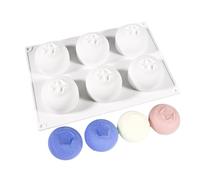 Ceweao Silicone Baking Mould, 6 Cavities Blueberry Non-Stick Reusable - Non-Stick Silicone Baking Tray | For Cakes Pudding Ice Cream Biscuits Desserts Household Kitchen Restaurant