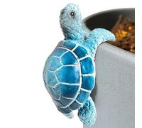 Ceweao Turtle Statue for Flower Pot, Turtle Planter Hanger, Cute Resin Planter Hanger, Flower Pot Sea Animal Figurine, Garden Decoration, Climbing Pot Decoration