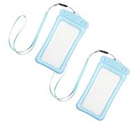 Ceweao Waterproof Mobile Phone Case Floating - Adjustable Lanyard Dry Bag Dry Mobile Phone Storage Bag - for Lake River Water Diving Boating Hiking Camping Travel, blue, Siehe Beschreibung, See