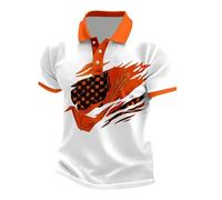 CEWIFO Mens Union Jack Polo Shirts Great Britain Bunting Flags Print Short Sleeve Collared Button Down Golf Shirt Summer Regular Fit Plus Size T-Shirt Holiday Clothes for Men UK White
