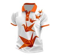 CEWIFO Shirts for Men Shite Mens Union Jack Polo Short Sleeve Casual Golf Tops Great Britain Bunting Flags Print England Football Shirt Classic Fit Summer T-Shirt UK White