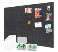 CEWROM Felt Notice Board, Self-Adhesive, Large Cork Bulletin Board for the Wall, 30 x 30 cm, Pack of 6 Bulletin Board, Ceramic Tile, Visual Notice Boards, DIY Felt Memo Boards Set for Home, Office