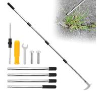 CEWROM Grout Scraper Weed, Joint Scraper with Long Handle, Ergonomic Weed Scraper, Weed Cutter with Serrated Edge, Weed Remover Device for Gardening, 138 cm Adjustable