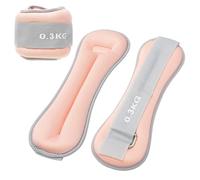CEWROM Weight Cuffs Set Hand and Foot, 2 Pieces Adjustable Ankle Weights Set, Weight Cuffs Hand, Foot Weights and Ankle Weights for Beginners and Children Dance Movement (Rose, 0.3)