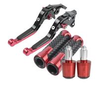 CEWSUIO Brake Lever Compatible with for FZ1 2001 2002 2003 2004 2005 Motorcycle Accessories Handlebar Hand Grips Ends Brake Clutch Knobs(Red-Black1)