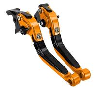 CEWSUIO Brake Lever Compatible with for MT-125 for YZF-R125 2017-2024 for XSR125 2021-2024 Motorcycle CNC Adjustable Foldable Extendable Brake Clutch Lever(Orange-Black)
