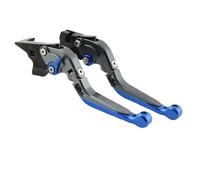 CEWSUIO Brake Lever Compatible with for MT03 2018 2019 2020 2021 2022 Brake Clutch Lever Set Folding Adjustable Handle Levers Motorcycle Accessories(Silver-Blue)