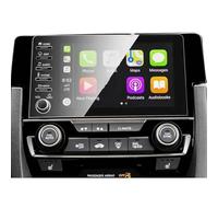 CEWSUIO Compatible With Civic 10th 2019 2020 Car GPS Navigation Tempered Glass Screen Protector Film Automotive Interior Accessories Navigation Protector Film(5 holes)