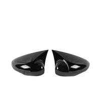 CEWSUIO Rearview Mirror Cap Compatible With For Fiesta 7 VII For MK7 2010 2011 2012 2013 2014 2015 2016 2017 Carbon Fiber Bright Black Side Rearview Mirror Cover Accessory(Bright black)