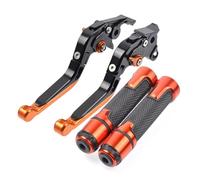 CEWSUIO Rider Control Compatible with for TMAX 530 2008-2018 2019 2020 2021 2022 2023 Motorcycle Scooter Foldable Brake Clutch Levers Handlebar Grips Lever(Orange)