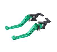 CEWSUIO Rider Control Motorcycle Double Disc Brake Clutch Lever Universal CNC Aluminum Double Brakes Handle Lever Motorbike Modified Front Control(Green)