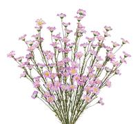 CEWUDA 10 Pcs Artificial Wildflowers with Stems Bulk Silk Spring Flowers 21" Fake Forsythia Branches Purple Pink Faux Wildflowers Floral Arrangements for Home Decor Indoor Outdoor Wedding Centerpieces
