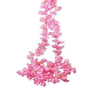 CEWUDA 2 Pcs Artificial Cherry Blossom Flower Vines Cherry Blossom Garland 18.48 ft Hanging Silk Flowers Vines Fake Flower Garland Outdoors for Home Wedding Garden Party Arch Office Decor Pink