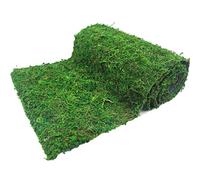 CEWUDA Moss Rug Artificial Dried Moss Roll for Table Runner Crafts Fairy Gardens Wedding Woodland Decor 12" x 71" Preserved Green Moss Mat for Table Decoration Carpet Grass Wall 30x180cm